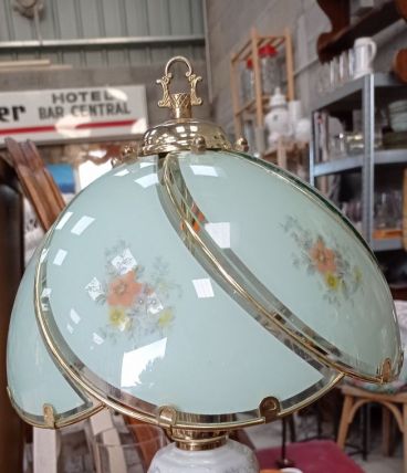 Lampe à poser verre et porcelaine 