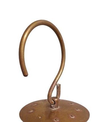 Lampe à huile de mineur / Cuivre et verre / Belgique