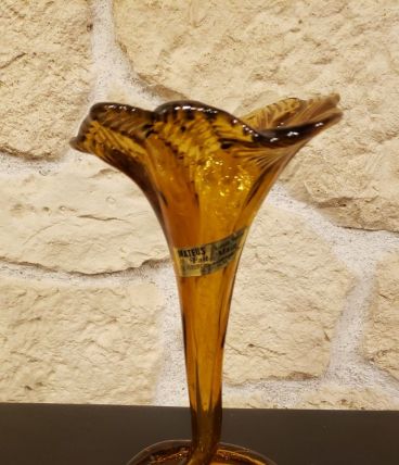 Vase en Corolle couleur ambre