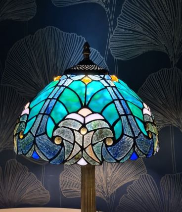 lampe de table de style verre  tiffany belle couleur  45x35 