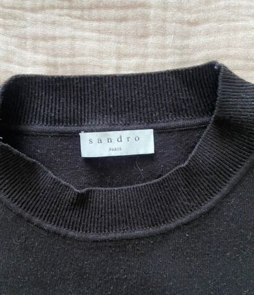 Pull noir Sandro détail perles