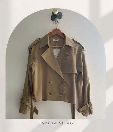 Trench crop, court, beige
