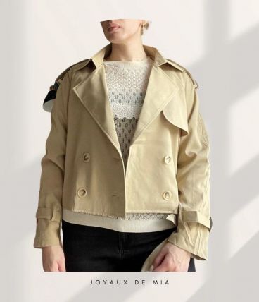 Veste Trench court beige