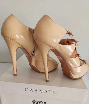 Casadei - sexy sandales high heels cuir verni (p 37,5)