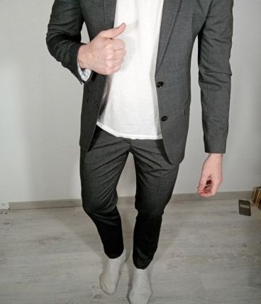 Très beau costume gris homme zara taille 48 veste 40 pantalo