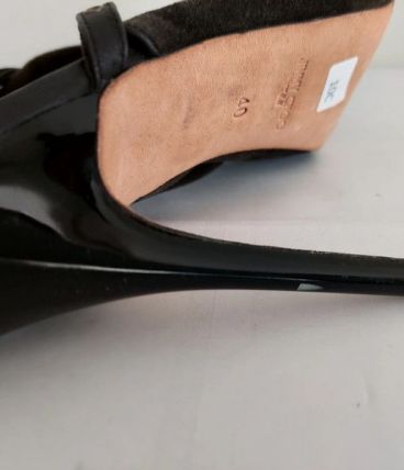 10C* Jimmy CHOO sexy sandales noires tout cuir (40)