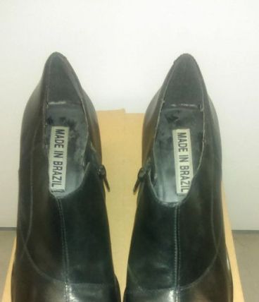 252* belles chaussures noires en cuir (39)