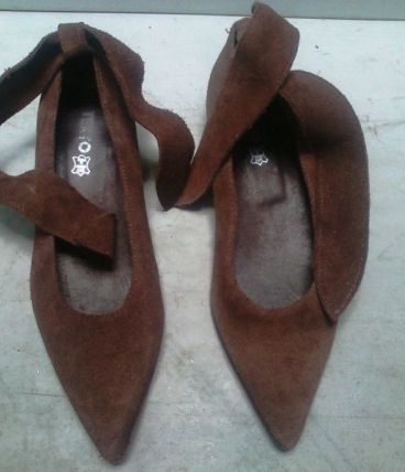 115* TEXTO très belles chaussures brunes (37)
