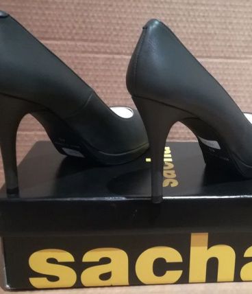 173A* Sacha premium - sexy escarpins gris cuir (40)