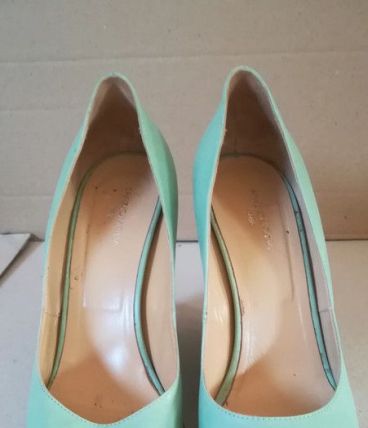 707A* Spazio Moda - sexy escarpins cuir verts (40)