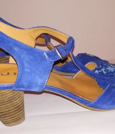81A* JHAY sexy sandales bleues hauts-talons cuir (41)