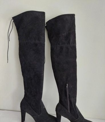 215C* jolies cuissardes noires high heels (43)