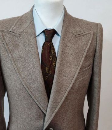 Génial veste marron beige en flanelle lourde
