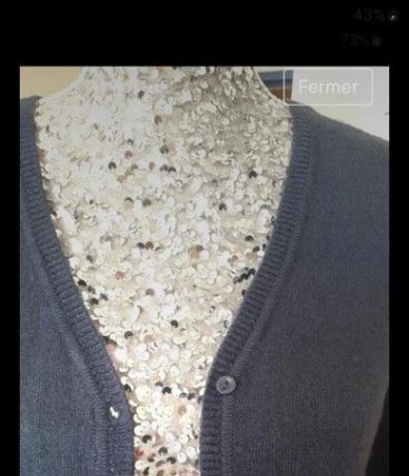 Magnifique gilet très doux, bleu indigo, taille 36/38