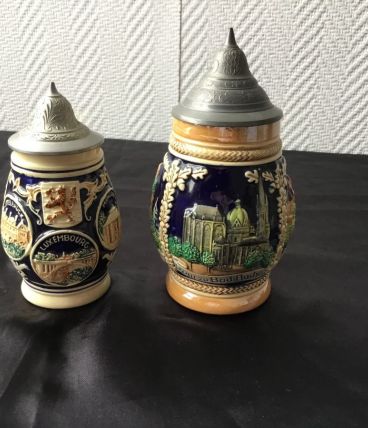 Lot de Chope de bière en grès