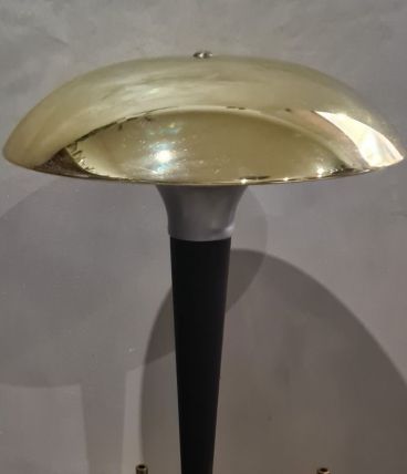 Lampe chrome or  champignon ( dit paquebot) 1975 a 85.,  h41