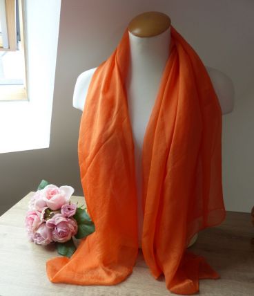 Grand Foulard Etole Orange