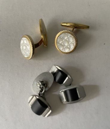 Lot 2 paires de boutons de manchettes 