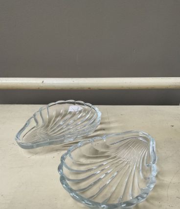 Coupelle vide poche verre année 50 lot de 2