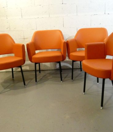 Fauteuils modèle "Deauville", design Marc et Pierre Simon, é