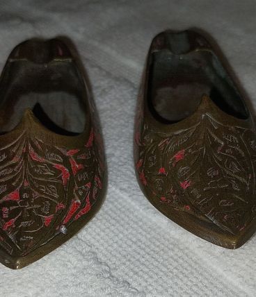 paire de Cendrier babouche coloré sabot india