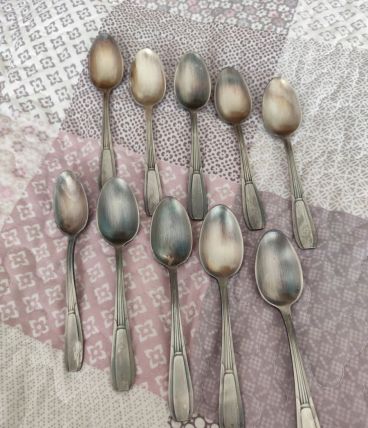 10 petites cuillères argent