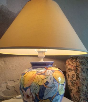 Lampe à poser déco fruits et fleurs 