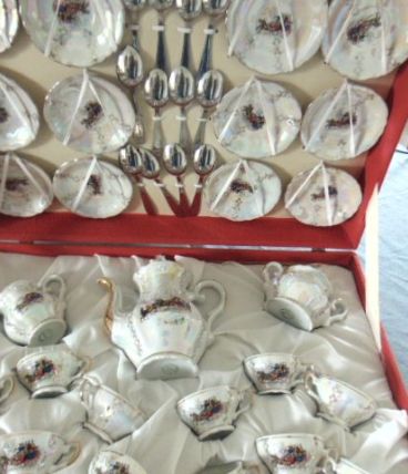 Service à café en porcelaine fine de Tchécoslovaquie – Compl