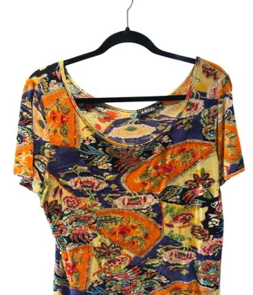 T-shirt à motifs brodé vintage 