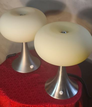  paire Lampe De Table Prisma Champignon 1975, Ufo A Space  3