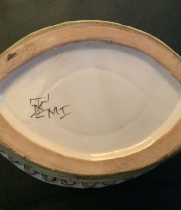 2 corbeilles en faïence 