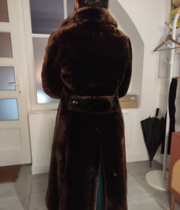 Manteau véritable fourrure