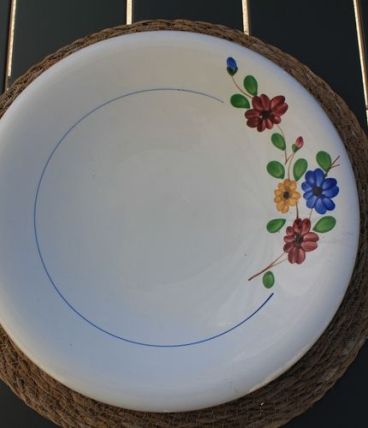 Plat rond Digoin Sarreguemines modèle Beausoleil