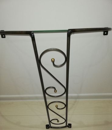 Console d'entrée en métal et glace - 