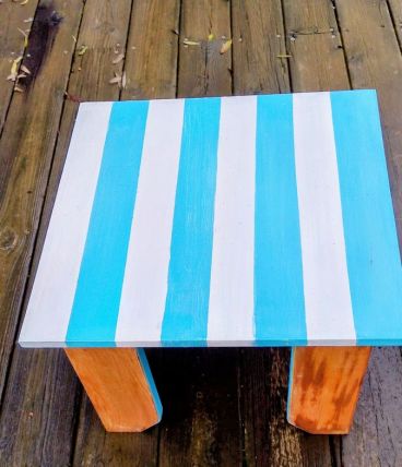 2 petits meubles de chevets relookés vintage