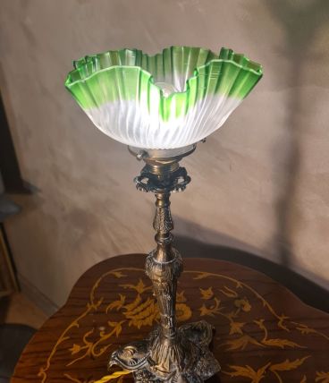 lampe laiton italie 39x17 jolie tulipe ancienne 1900 elec re