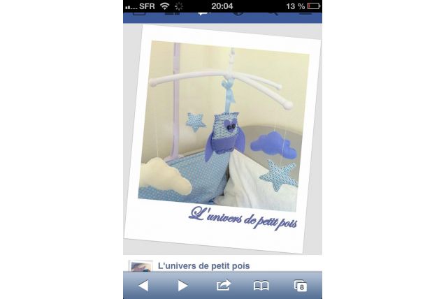 Mobile bébé coloris aux choix