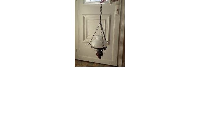 Suspension globe en verre blanc