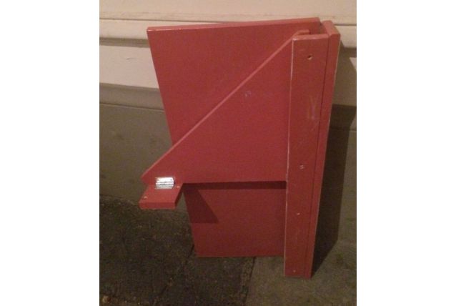 Table murale rouge à rabat