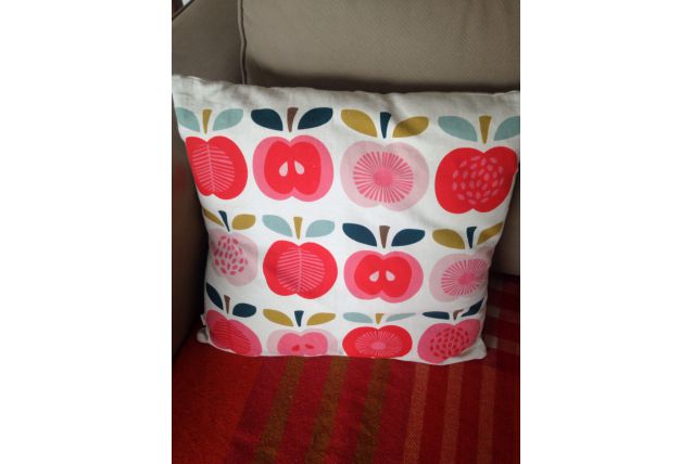 Coussin pommes vintage 