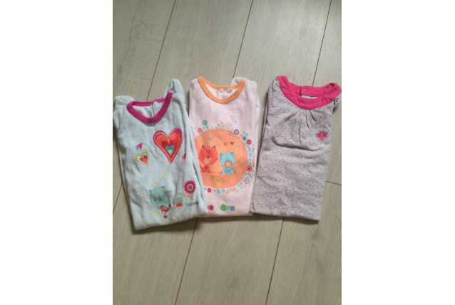 Lot 3 pyjamas fille 18 mois Obaibi