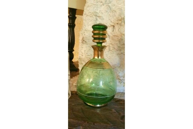 carafe vintage verte 