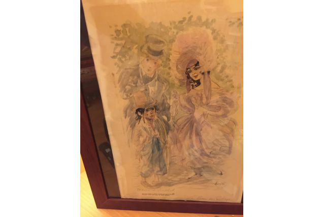 Tableau aquarelle et encre