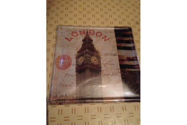 Plaque en Métal Vintage : London - Big Ben