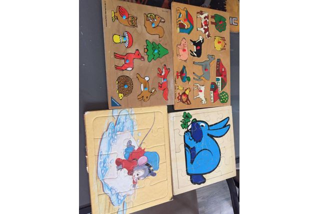 lot de 4 puzzles bois et autres