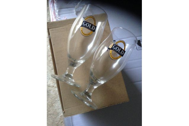 Verres à bière Gold