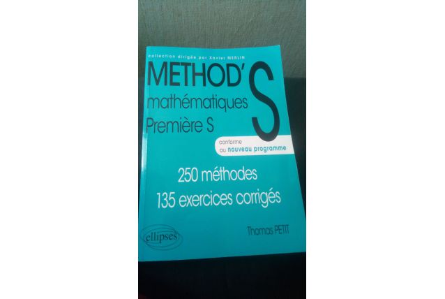 Manuel première S mathématiques
