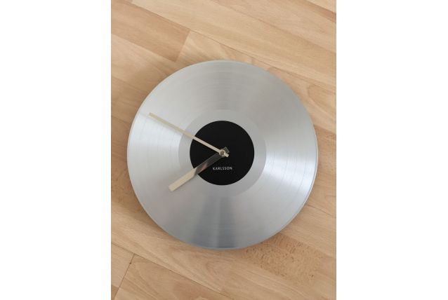 Horloge à pile style disque vinyl