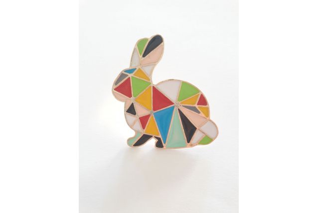 Pin's broche lapin origami