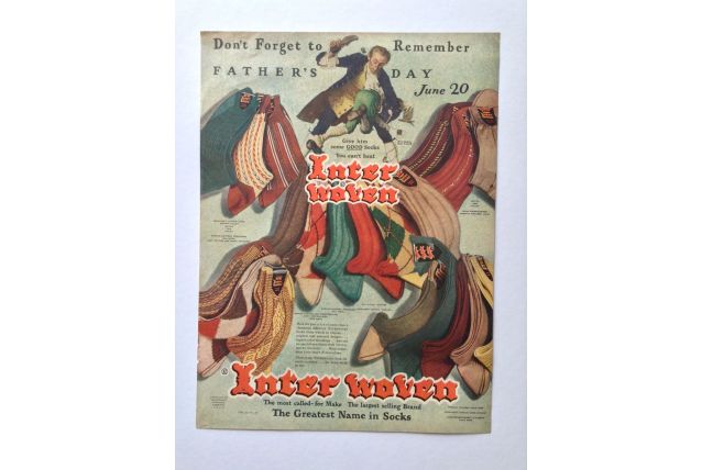 Publicité vintage - fête des pères - "The Inter Woven Company"